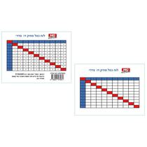 לוח הכפל דו צדדי מחיק גודל 22X30 ס"מ דגם WB75653 | חנות מקוונת ALONIT