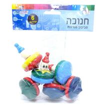 סביבון ליצן עץ צבעוני 6.5 סמ | חנות מקוונת ALONIT