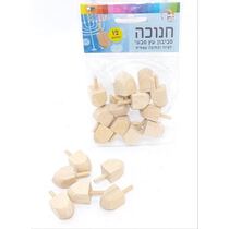 סביבון עץ טבעי 4X1.5 סמ 12 יח | חנות מקוונת ALONIT