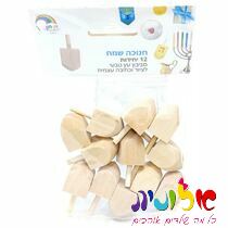 סביבון עץ חיות לצביעה 4 סמ 12 יח | חנות מקוונת ALONIT