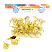 קופסא פלסטיק מעוטר כד זהב 12 סמ 10 יח | חנות מקוונת ALONIT