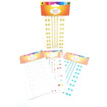 דף מדבקות אבנים פרח עיגול 19.5X10 סמ, фото 