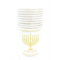 כוס חנוכה שמח זהב לבן 10 יח | חנות מקוונת ALONIT