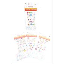 מדבקות יהלום מעורב דגמים צבעוני בלוח 25X11 סמ, фото 