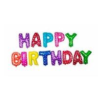 בלון בכתוב של- HAPPY BIRTHDAY צבעוני נקודות | חנות מקוונת ALONIT