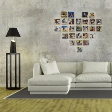 קיר תמונות מעוצב בלוקי עץ | חנות מקוונת ALONIT