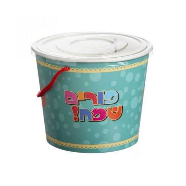 קופסאת פופקורן לפורים מכסה + שרוך טורקיז קופסאת פופקורן לפורים מכסה + שרוך טורקיז | חנות מקוונת ALONIT