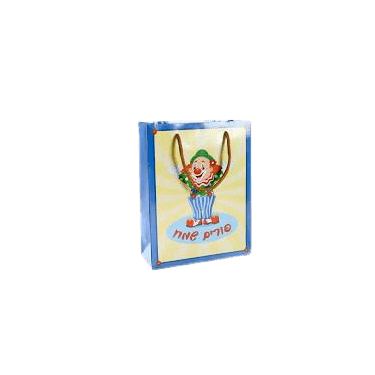 שקית נייר שמח ליצן כחול קטן שקית נייר שמח ליצן כחול קטן | חנות מקוונת ALONIT