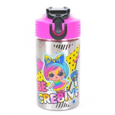 בקבוק נירוסטה 450 מל עם קש מתקפל- לול | חנות מקוונת ALONIT