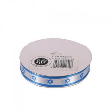 גליל סרט סאטן 1.5 ס"מ 10 דגל ישראל | חנות מקוונת ALONIT