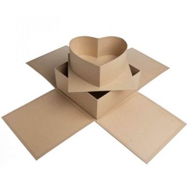 קופסאת קרטון נפרסת לב פנימי-טבעי | חנות מקוונת ALONIT