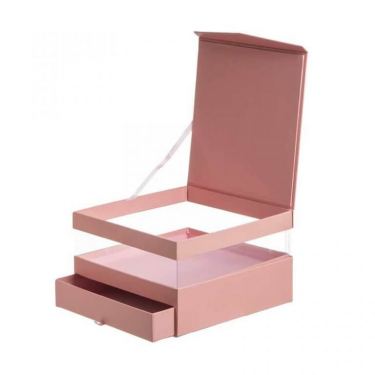 קופסאת קרטון + חלון ומגירה ורוד | חנות מקוונת ALONIT