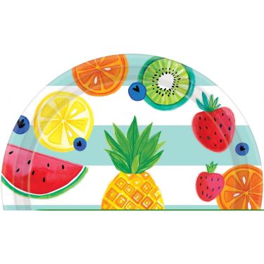 צלחות ענקית פירות קיץ אננס 8 יח (Amscan) | חנות מקוונת ALONIT