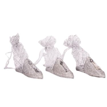 חבילה 3 נעל מרוקו א.12 סמ+שקית אורגנזה-כסף | חנות מקוונת ALONIT
