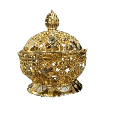 כלי פלסטיק רשת+מכסה ק.7 ג.8 סמ -זהב 6 יח | חנות מקוונת ALONIT