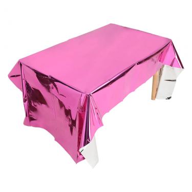 מפת שולחן מטאלית ורוד 137*274 | חנות מקוונת ALONIT