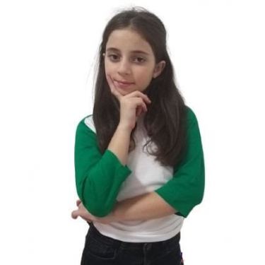 חולצות בית ספר שרוול 3/4 צבע שרוול שונה בנות | חנות מקוונת ALONIT