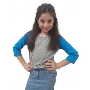 חולצות בית ספר שרוול 3/4 צבע שרוול שונה בנות | חנות מקוונת ALONIT