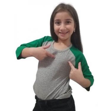 חולצות בית ספר שרוול 3/4 צבע שרוול שונה בנות | חנות מקוונת ALONIT