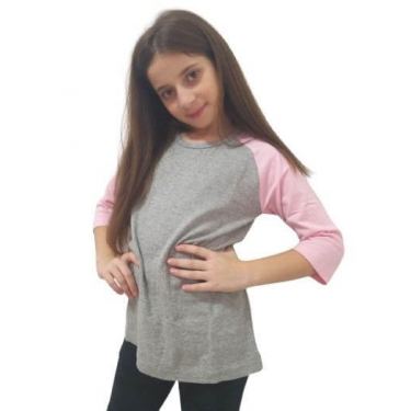 חולצות בית ספר שרוול 3/4 צבע שרוול שונה בנות | חנות מקוונת ALONIT