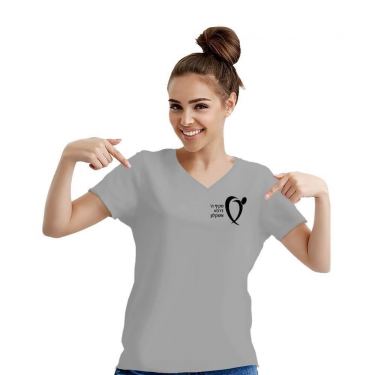 הדפסת חולצה לבית ספר צווארון V מבוגרים | חנות מקוונת ALONIT