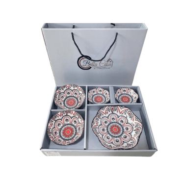 סט יפני 5 כלים אדום קופסאת מתנה | חנות מקוונת ALONIT