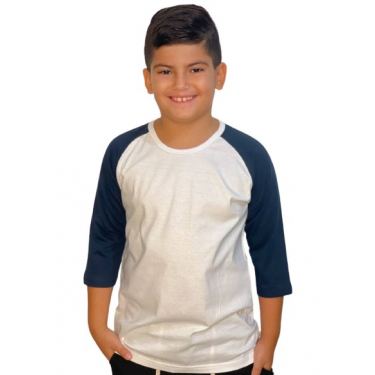 חולצות בית ספר שרוול 3/4 צבע שרוול שונה בנים | חנות מקוונת ALONIT