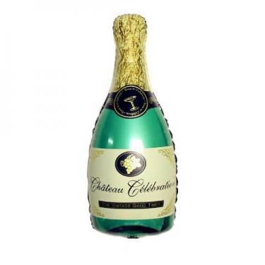 בלון מיילר ניפוח באוויר בצורת בקבוק שמפניה ירוק 152 סמ | חנות מקוונת ALONIT