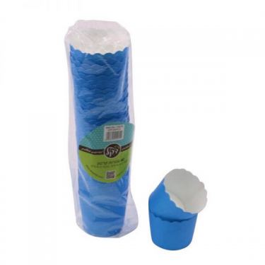 חבילת 40 עטרות קרטון לאפיה 6 / 4.6 ס"מ - כחול | חנות מקוונת ALONIT