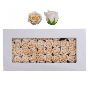 חבילת 50 פרחי סבון ק.5 ס"מ - שמפניה | חנות מקוונת ALONIT