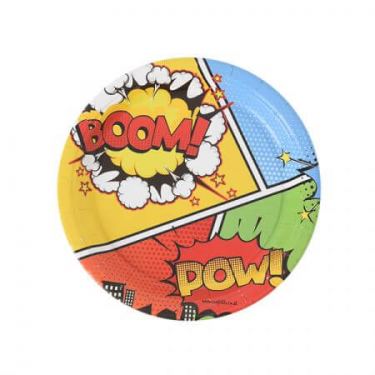 צלחות סט קומיקס גיבורי על 8 יח' קטן | חנות מקוונת ALONIT