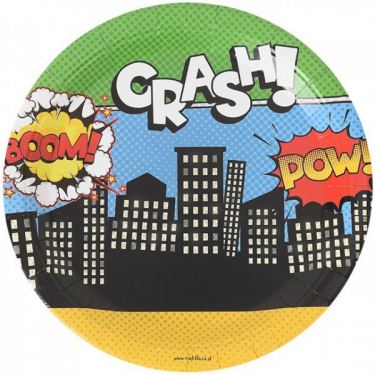 צלחות סט קומיקס גיבורי על 8 יח' בינוני | חנות מקוונת ALONIT