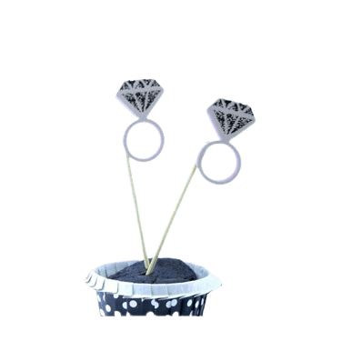 קיסם טבעת גליטר כסף 12 יח' | חנות מקוונת ALONIT