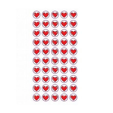 מדבקידס לבבות אדומים עיגול 12 ממ | חנות מקוונת ALONIT