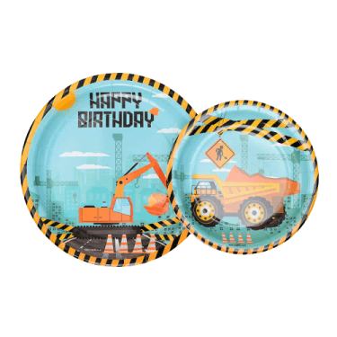 צלחות סט טרקטור חדש 8 יח' קטן | חנות מקוונת ALONIT