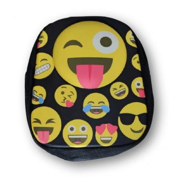 תיק פרווה אימוג'י שחור-קורץ מובלט | חנות מקוונת ALONIT