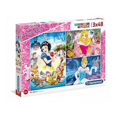 פאזל נסיכות דיסני 3X48 חלקים סופר קולור | חנות מקוונת ALONIT