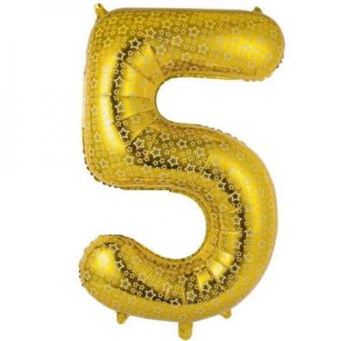 בלון מספר 5 זהב | חנות מקוונת ALONIT