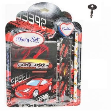 סט יומן סרגל + עפרון + חותמת מכוניות | חנות מקוונת ALONIT