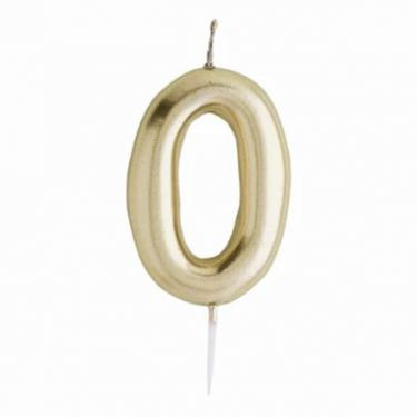 נר מספר זהב מבריק מספר 0 | חנות מקוונת ALONIT