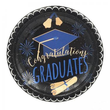 צלחות נייר ארוז 8 יח' סט סיום לימודים בינוני | חנות מקוונת ALONIT