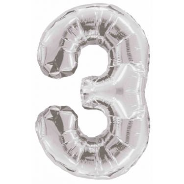 בלון מיילר "34 מספר 3 כסף מיילרגרם | חנות מקוונת ALONIT