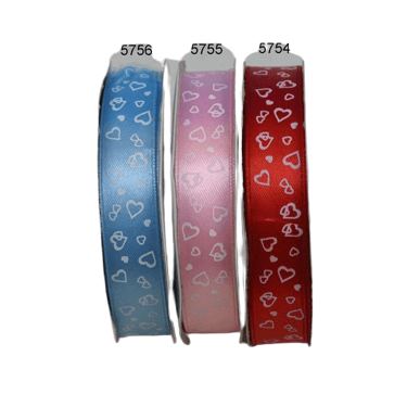 גליל סרט סאטן לבבות 1.50 ס"מ 25Y - אדום/לבן | חנות מקוונת ALONIT
