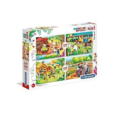 פאזל בחווה 2X20+2X60 חלקים סופר קולור פאזל בחווה 2X20+2X60 חלקים סופר קולור | חנות מקוונת ALONIT