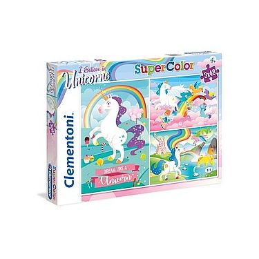 פאזל חד קרן סופר קולור 3X48 חלקים פאזל חד קרן סופר קולור 3X48 חלקים | חנות מקוונת ALONIT