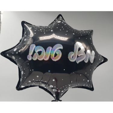 בלון מיילר כוכב מזל טוב כסף שחור 18 אינטש | חנות מקוונת ALONIT