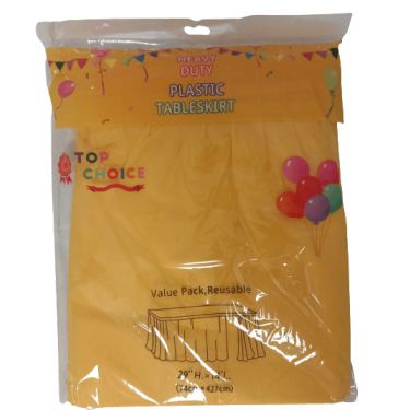 חצאית שולחן ניילון צהוב 74*427 | חנות מקוונת ALONIT