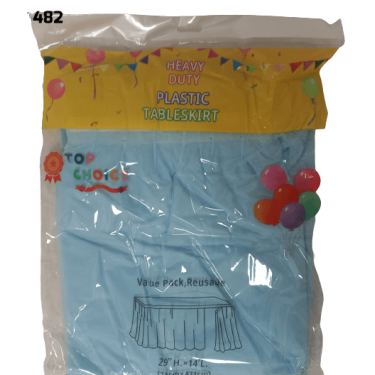 חצאית שולחן ניילון 24 יח' תכלת 74*427 | חנות מקוונת ALONIT