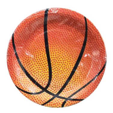 צלחת נייר 9 אינטש 10 יח' כדורסל | חנות מקוונת ALONIT