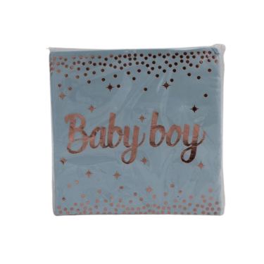 מפיות נייר 20 יח' תכלת רוז גולד Baby B | חנות מקוונת ALONIT